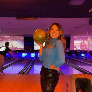 NA-KD Turquoise Blue Cut-Out Women's Top size Small